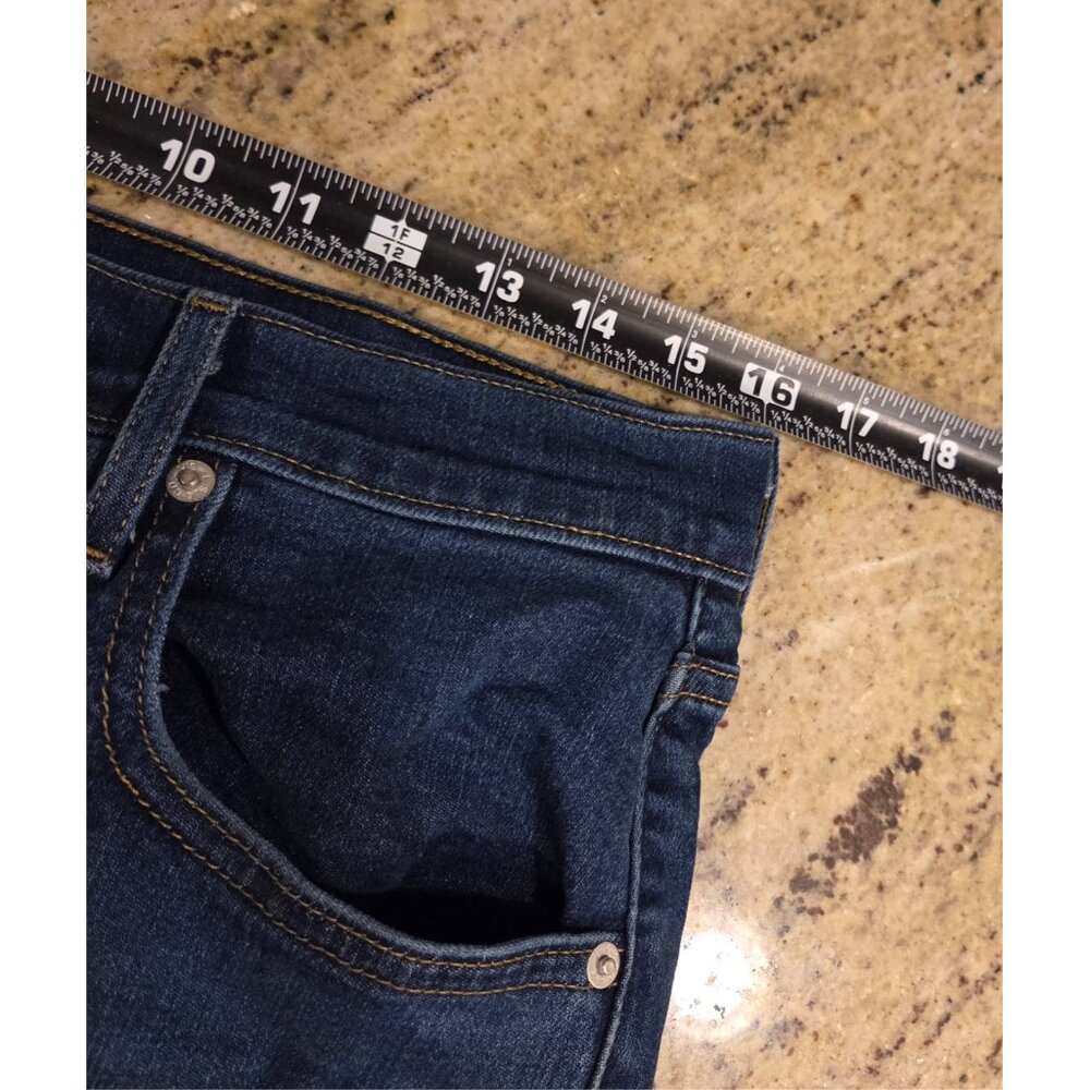 Levis High Rise Wide Leg Stretch Jeans Womens 31 *Back Hem Distress* Skater - Picture 3 of 16